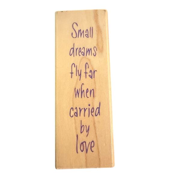 Hero Arts 2002 Dreams Carried By Love F2605 Rubber Stamp - Picture 1 of 3